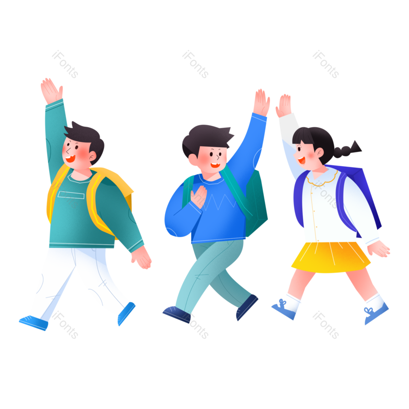 学习图片,六一儿童节元素,人物组合PNG,装饰元素免抠素材